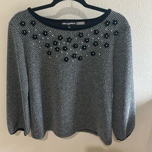 Karl Largerfeld sweater.  Excellent condition.  Classic and chic.